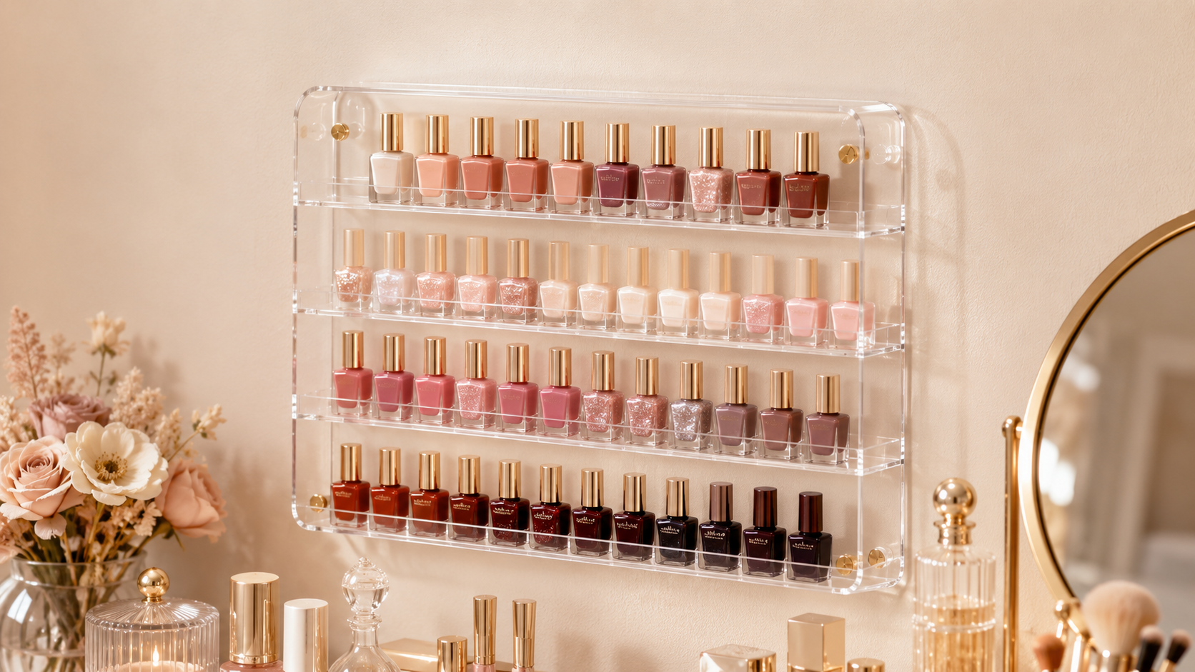 Wall Nail Polish Display
