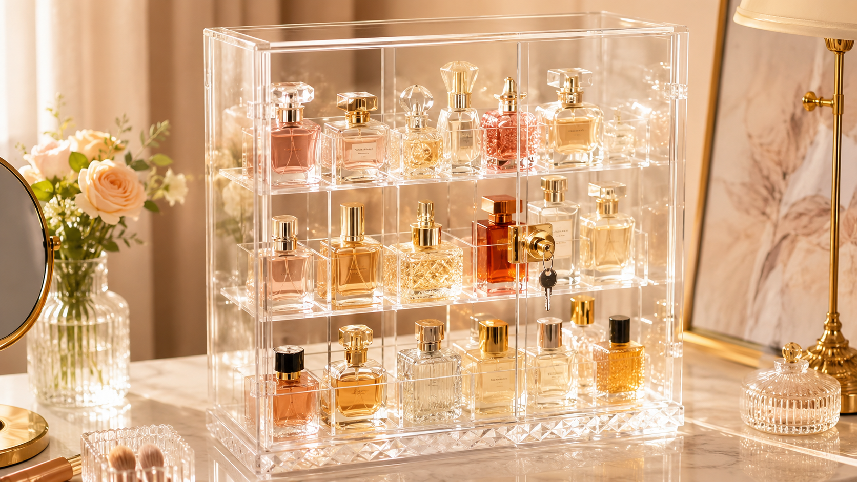 Lockable Perfume Display Case